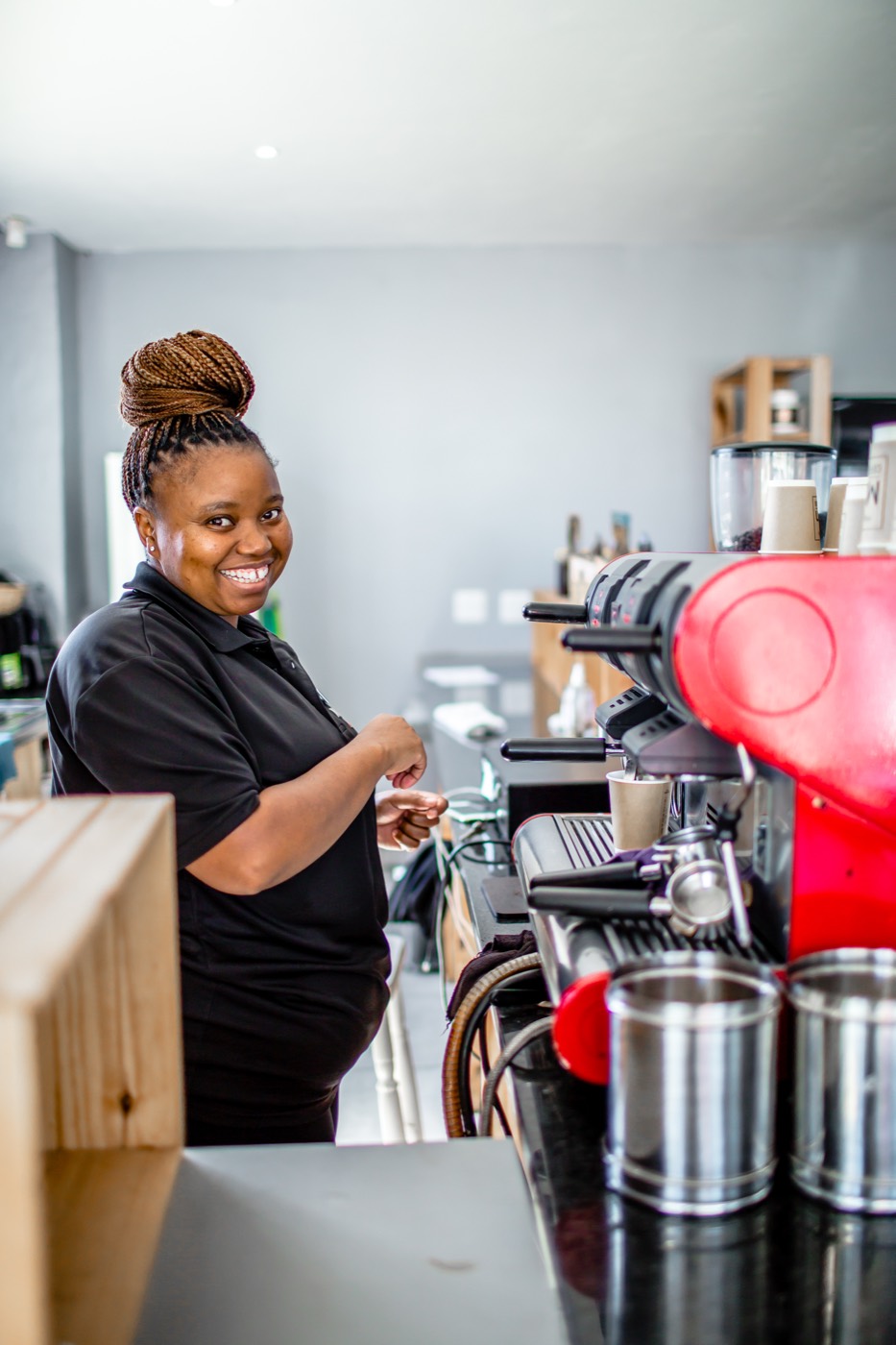 The onsite café at No Limits Fitness