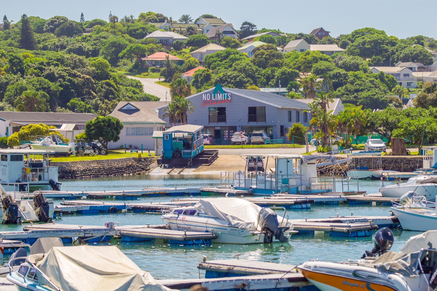 No Limits Fitness seen from the Port Alfred marina